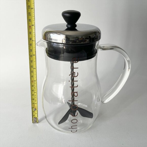 Bodum Chocolatiere Hot Chocolate Glass Jug with Frother Mixer Pitcher - Picture 6 of 6
